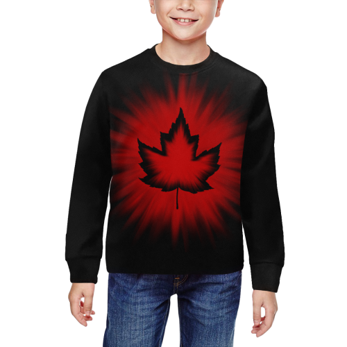 Cool Canada Sweatshirts Kid's All Over Print Crewneck Sweatshirt for Kids (Model H29)