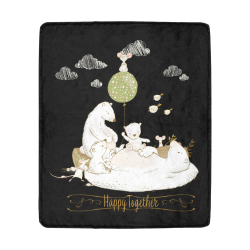 Happy Bear Family Ultra-Soft Micro Fleece Blanket 50"x60"