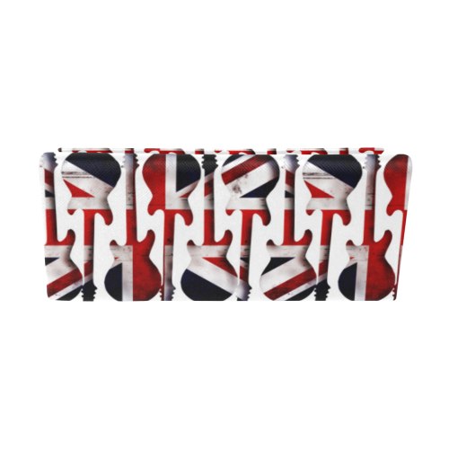Union Jack British UK Flag Guitars Custom Foldable Glasses Case