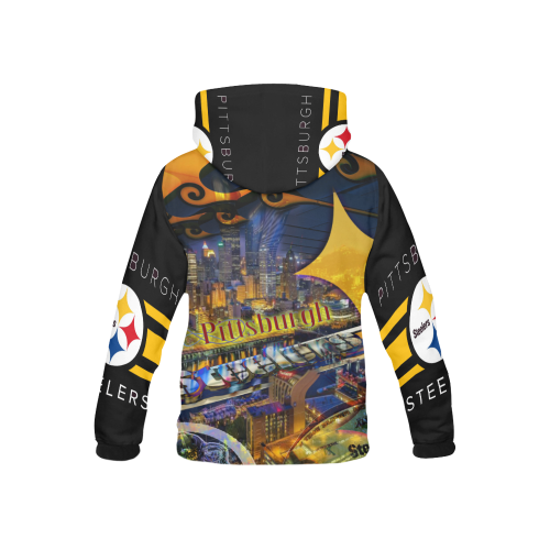 Pittsburgh Steelers All Over Print Hoodie for Kid (USA Size) (Model H13)