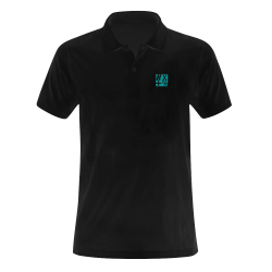 NUMBERS Collection Symbols Teal Men's Polo Shirt (Model T24)