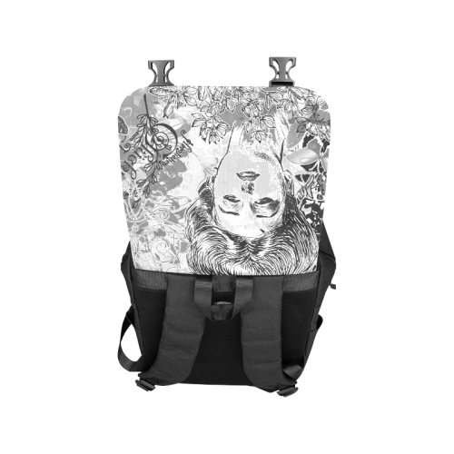 Lady and butterflies Casual Shoulders Backpack (Model 1623)