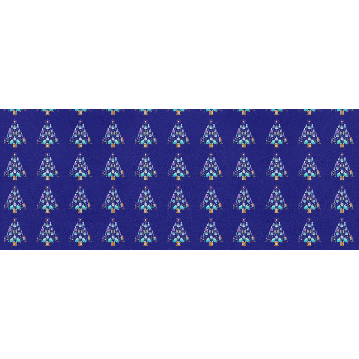 Oh Chemist Tree, Oh Chemistry, Science Christmas on Blue Gift Wrapping Paper 58"x 23" (3 Rolls)