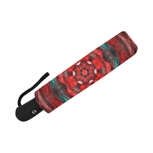Red and teal Auto-Foldable Umbrella (Model U04)