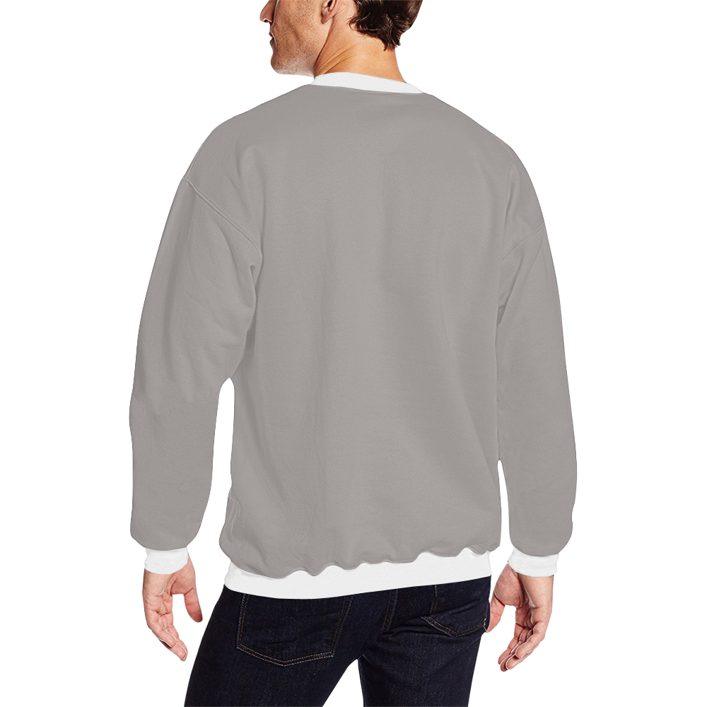 Ash Men's Oversized Fleece Crew Sweatshirt (Model H18)