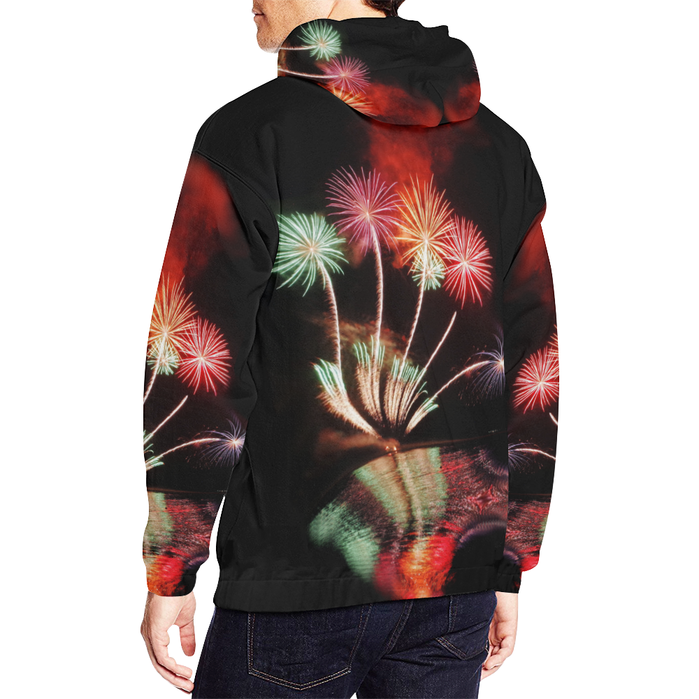Tripped Firework All Over Print Hoodie for Men (USA Size) (Model H13)