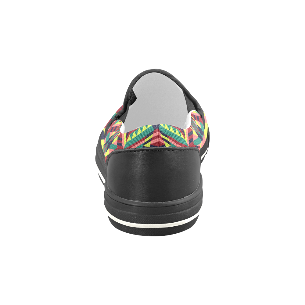 Modern Geometric Pattern Slip-on Canvas Shoes for Kid (Model 019)