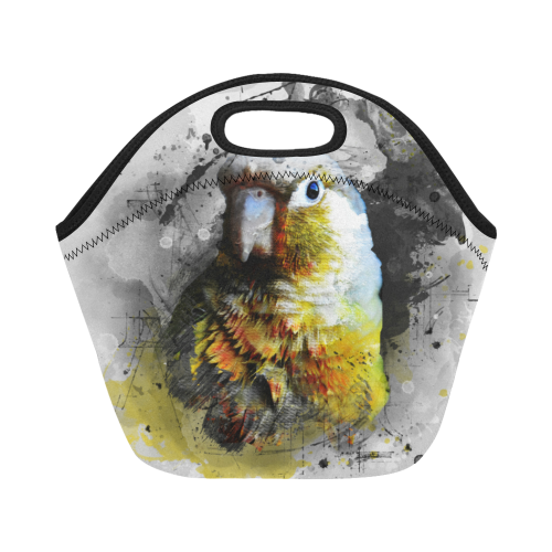 bird parrot art #parrot #bird Neoprene Lunch Bag/Small (Model 1669)