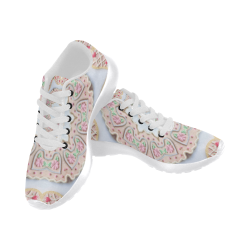 Love and Romance Heart Shaped Sugar Cookies Women’s Running Shoes (Model 020)