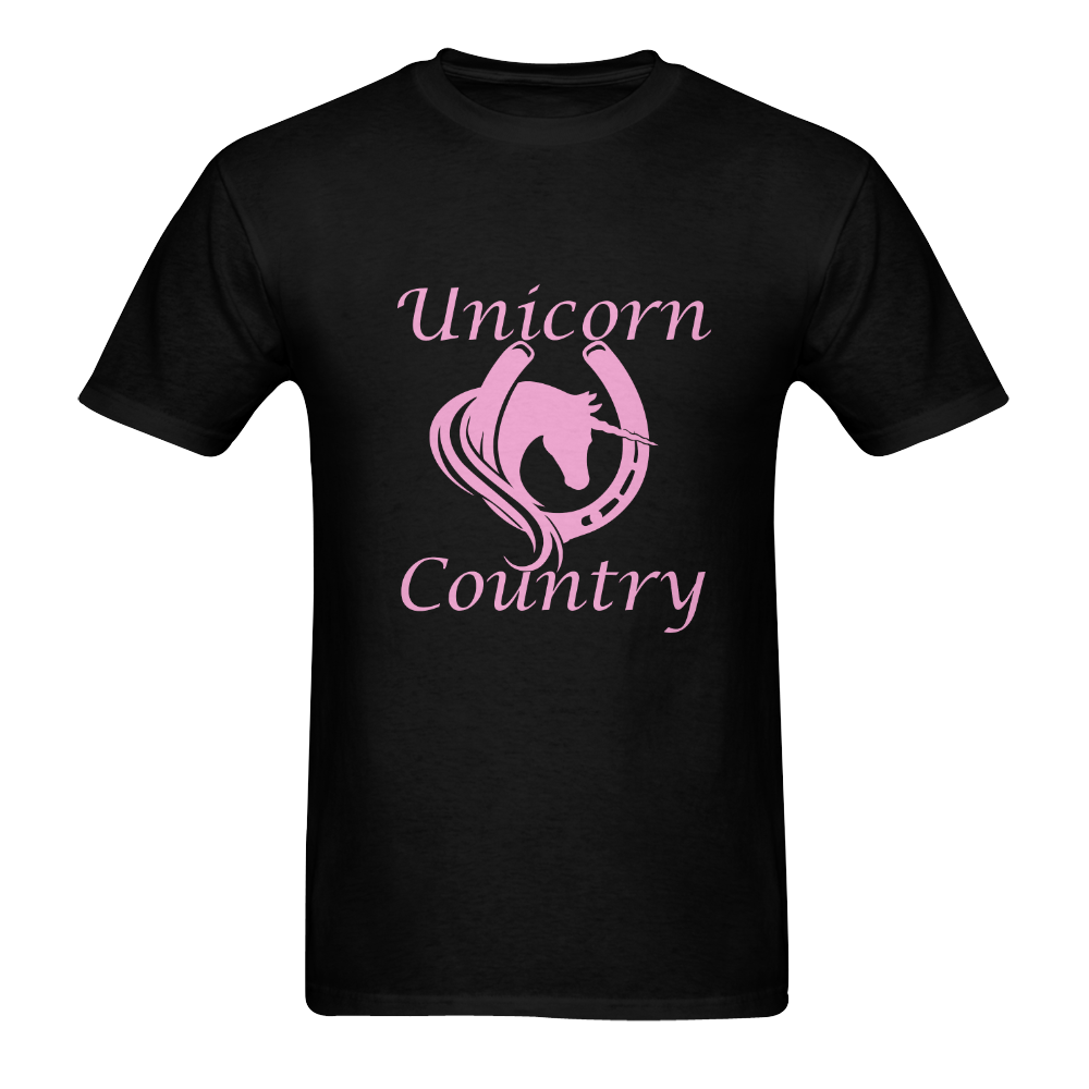 UC pink on black Men's T-Shirt in USA Size (Two Sides Printing)