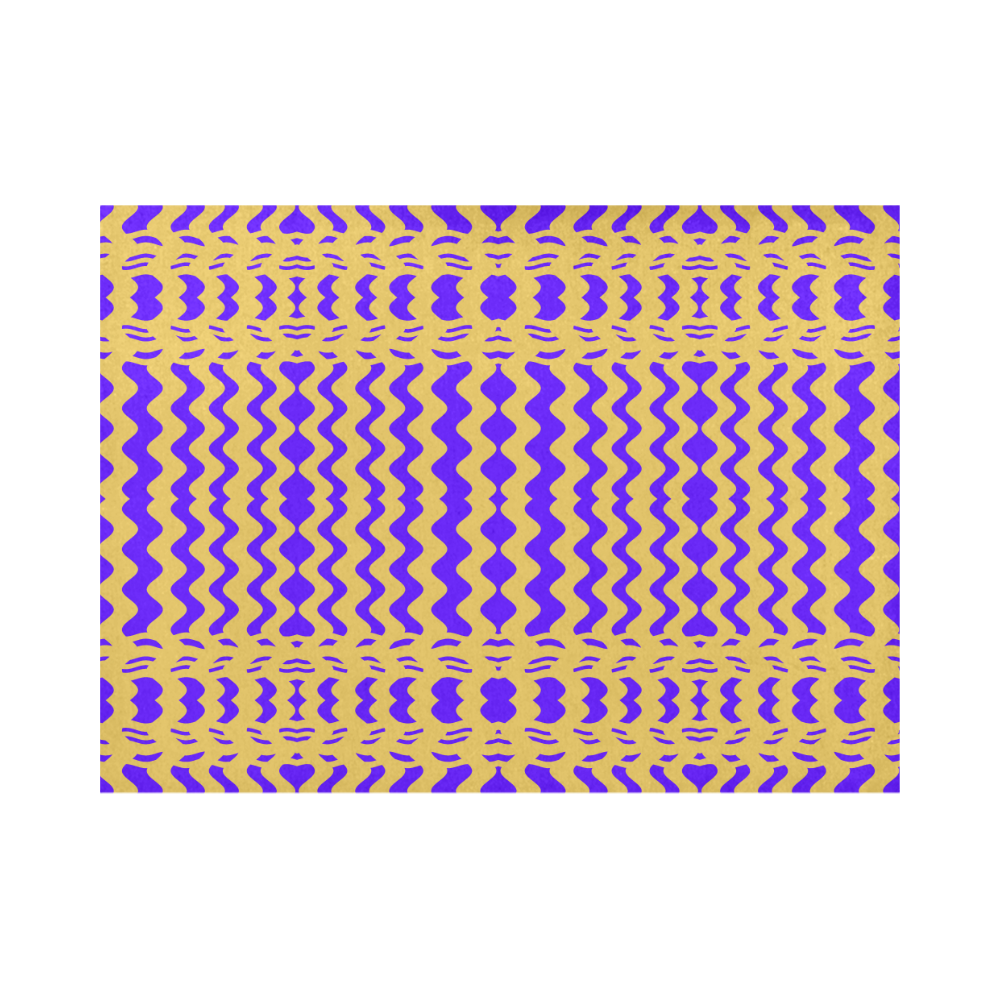 Purple Yellow Modern  Waves Lines Placemat 14’’ x 19’’