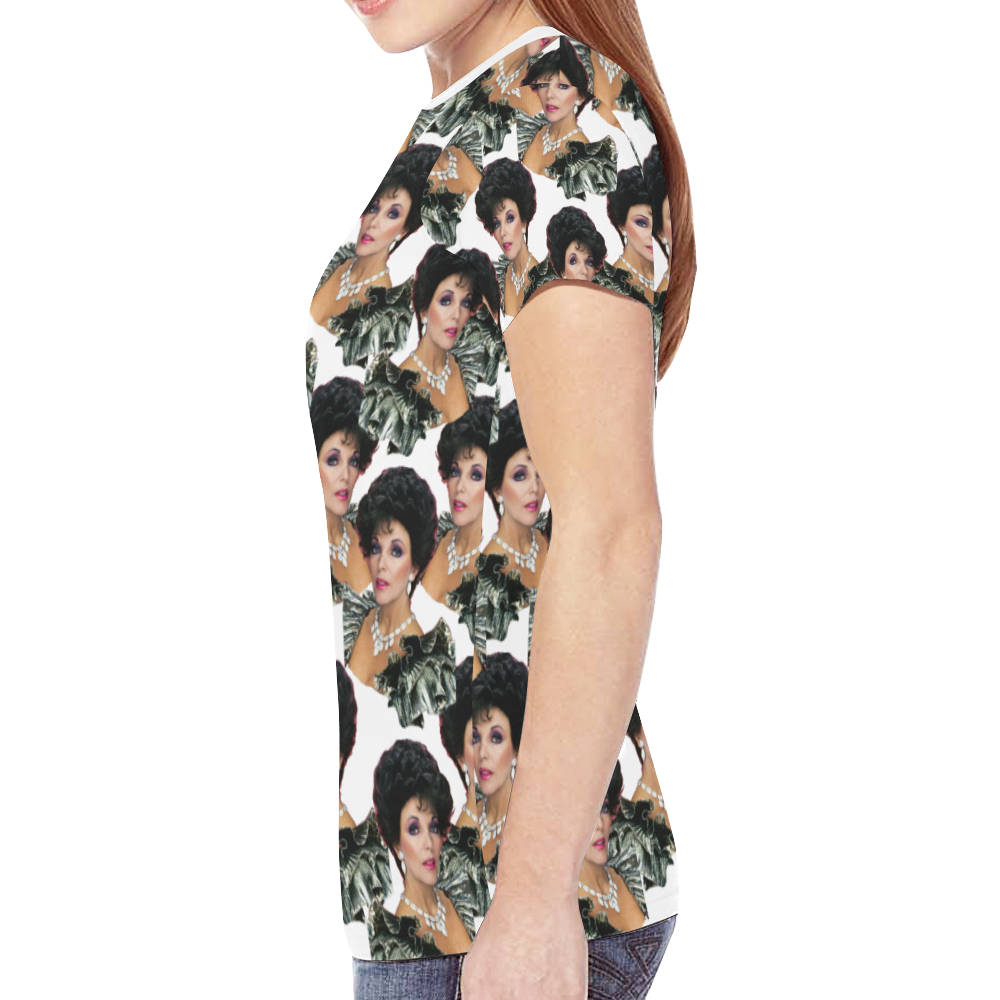 joan x 4 dbl New All Over Print T-shirt for Women (Model T45)