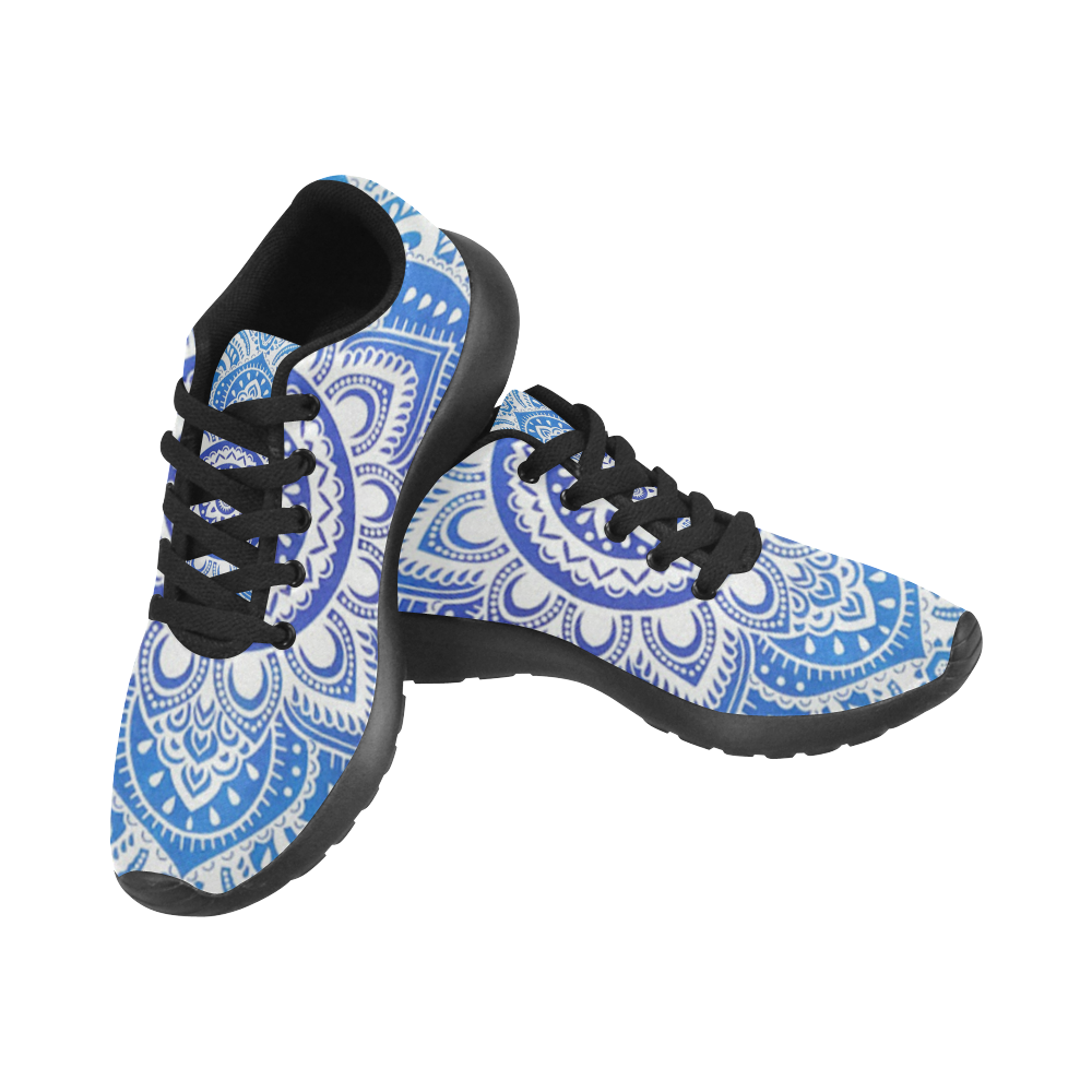 MANDALA LOTUS FLOWER Men's Running Shoes/Large Size (Model 020)