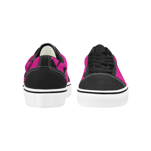 GOD Surface 1 Black & Dark Pink Men's Low Top Skateboarding Shoes (Model E001-2)