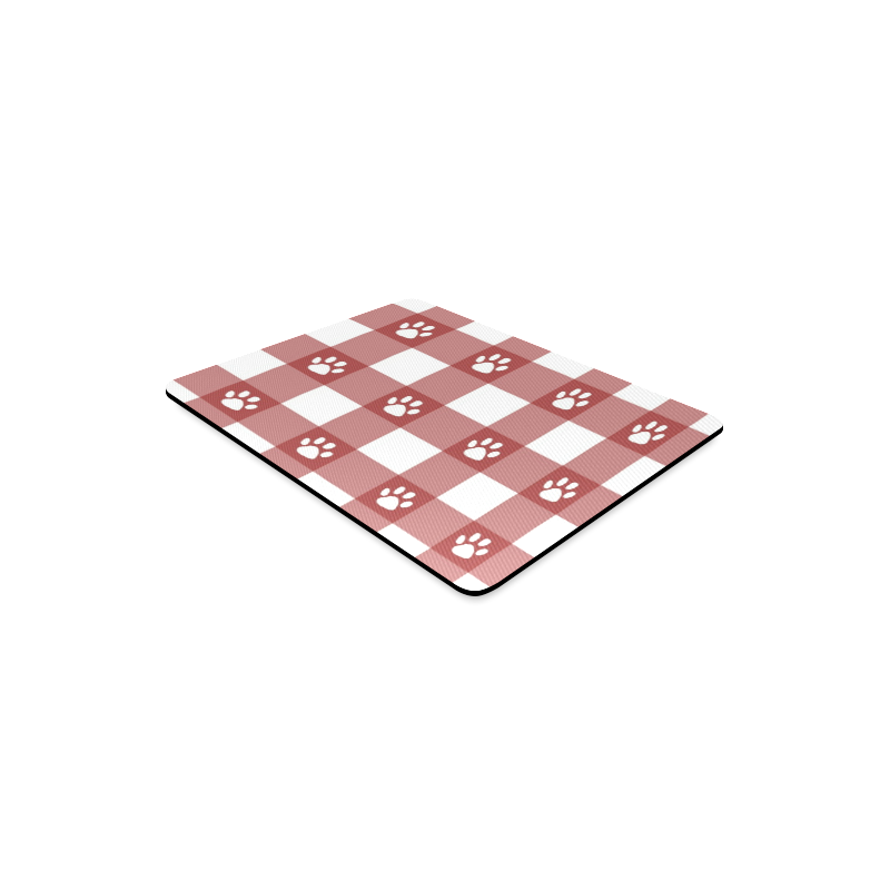 Plaid and paws Rectangle Mousepad