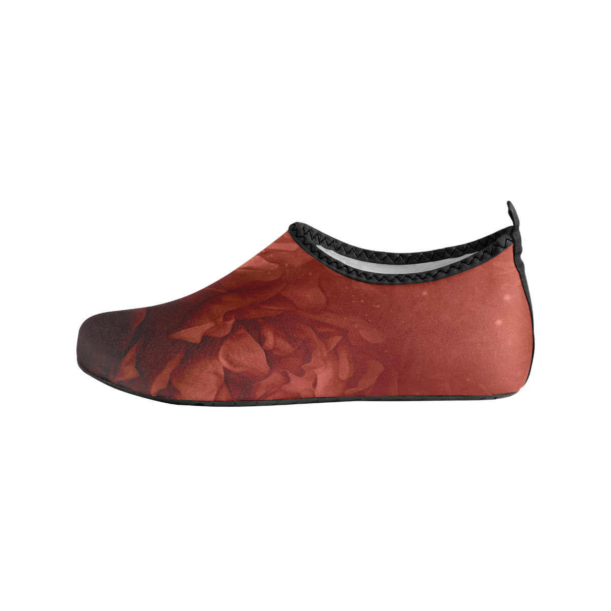 Wonderful red flowers Women's Slip-On Water Shoes (Model 056)