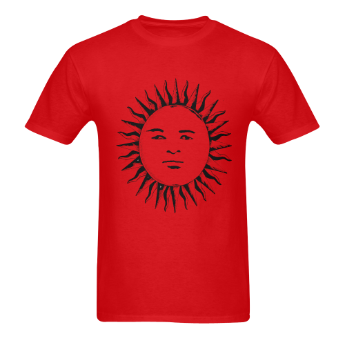 GOD Big Face Tee Red Men's T-Shirt in USA Size (Two Sides Printing)