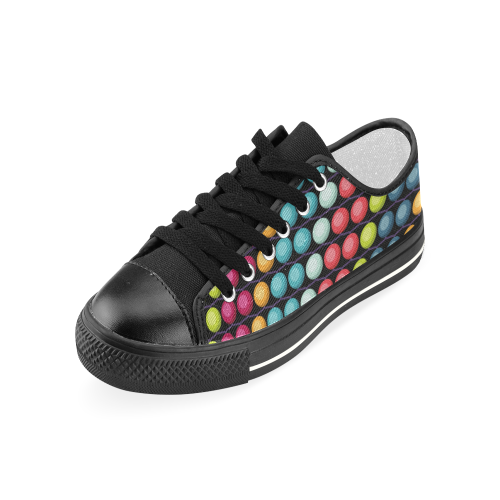 zapato plano de mujer diseño bolas de color Women's Classic Canvas Shoes (Model 018)