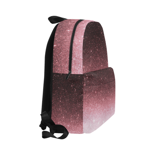 rose gold Glitter gradient Unisex Classic Backpack (Model 1673)