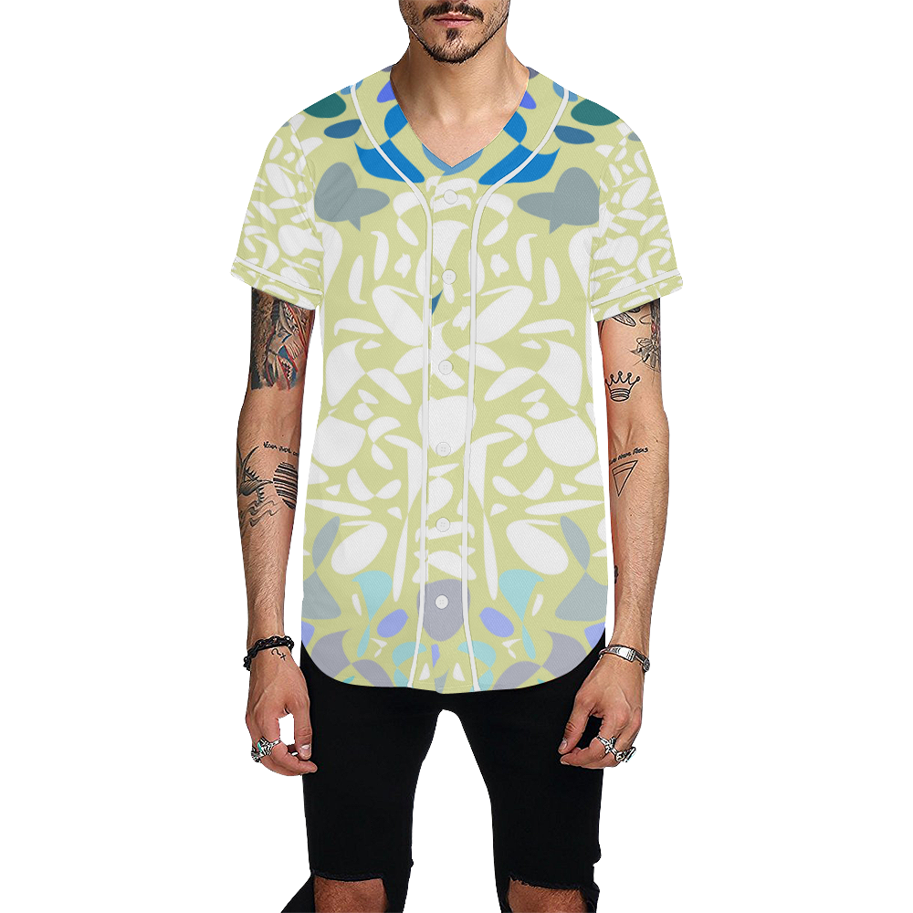 zappwaits abstract 10 All Over Print Baseball Jersey for Men (Model T50)