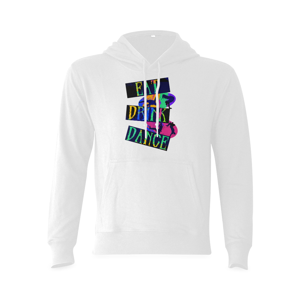 Break Dancing Colorful  White Oceanus Hoodie Sweatshirt (NEW) (Model H03)