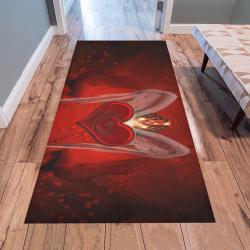 Heart with wings Area Rug 7'x3'3''