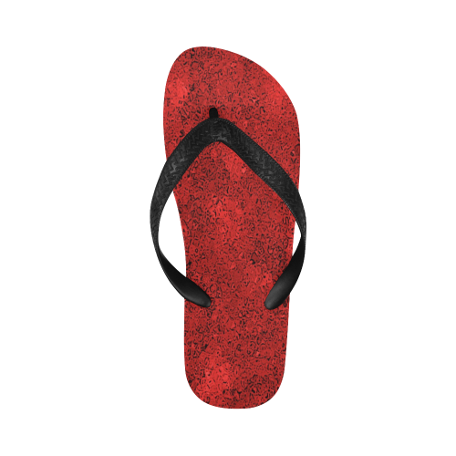 Bright Red Dream Flip Flops for Men/Women (Model 040)
