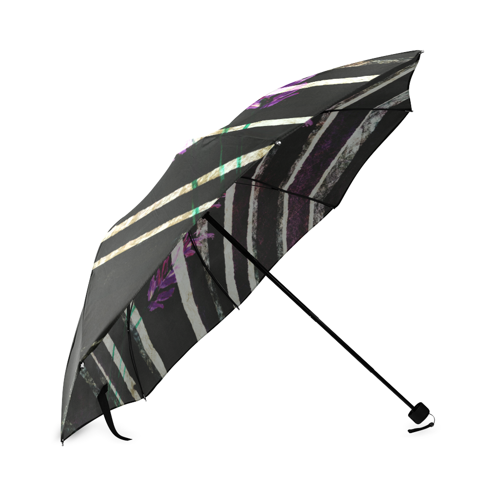 purple flower Foldable Umbrella (Model U01)