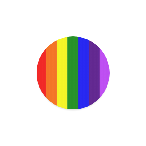 Rainbow Flag (Gay Pride - LGBTQIA+) Round Coaster