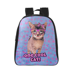 One Cool Cat Kids School Backpack (Model 1601)(Small)