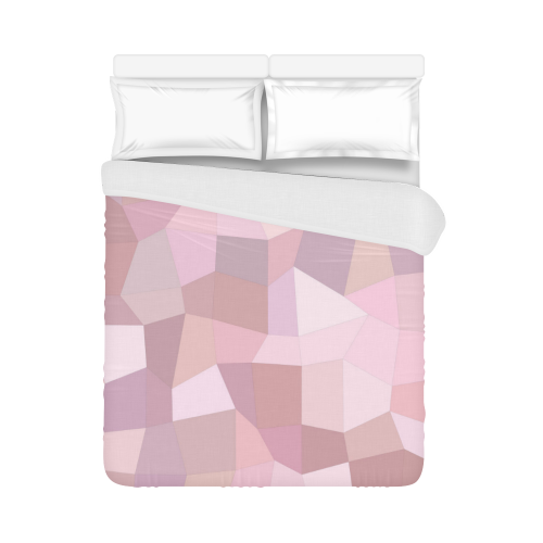 Pastel Pink Mosaic Duvet Cover 86"x70" ( All-over-print)