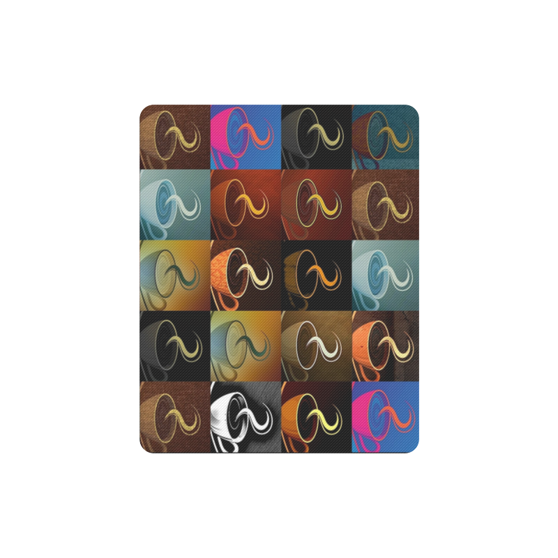 coffee cup montage Rectangle Mousepad