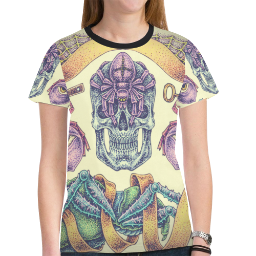 Spider Halloween Beautiful pattern New All Over Print T-shirt for Women (Model T45)