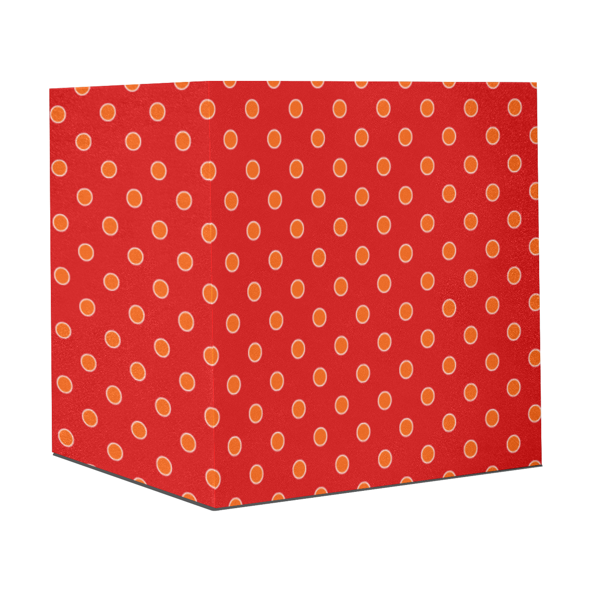 Orange Tangerine Polka Dots on Red Gift Wrapping Paper 58"x 23" (5 Rolls)