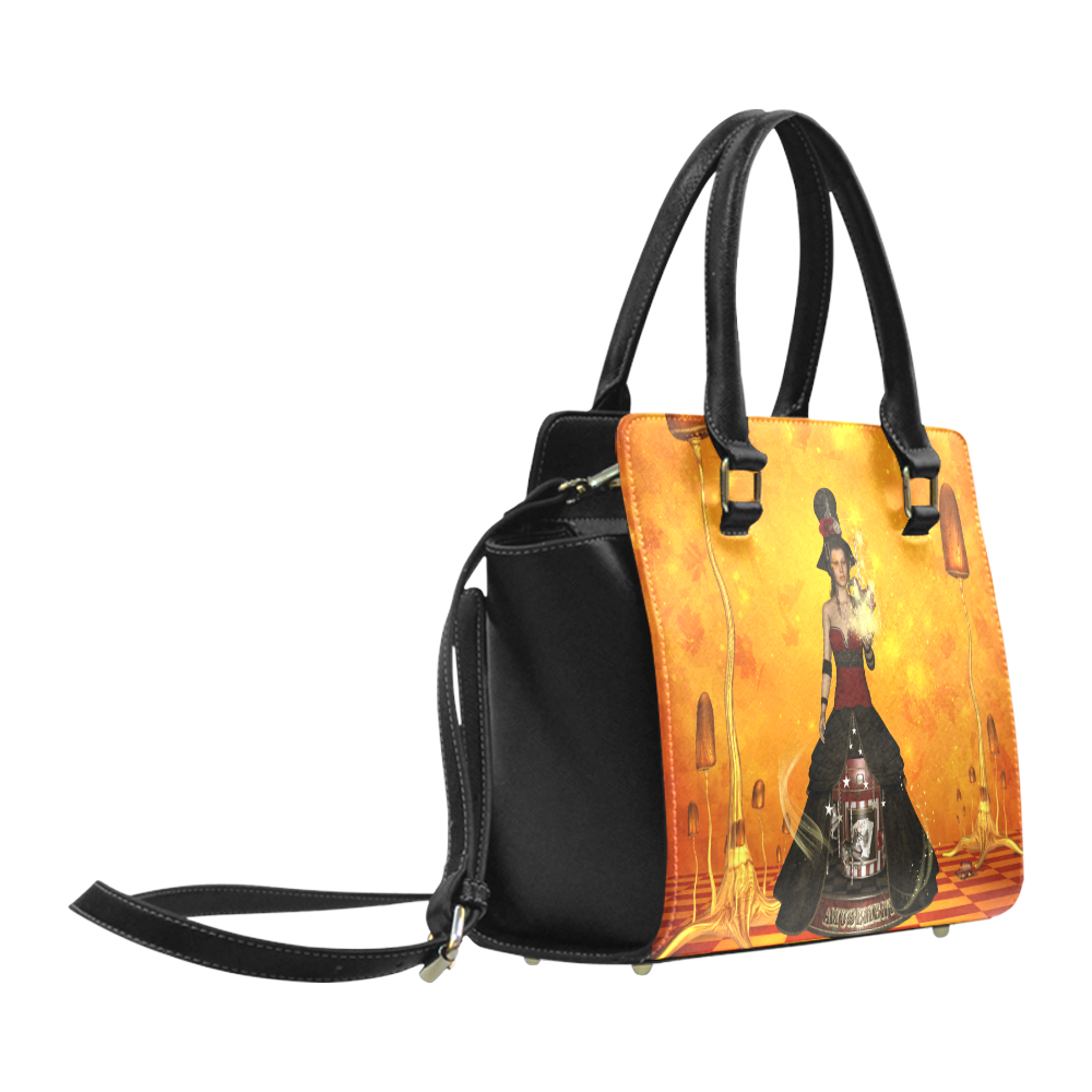 Fantasy women with carousel Classic Shoulder Handbag (Model 1653)