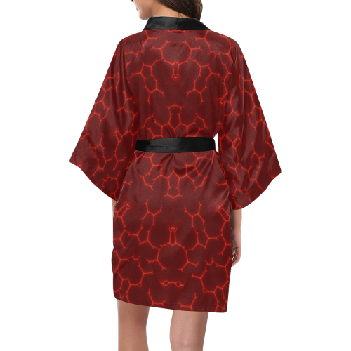 Dark-Red Kimono Robe