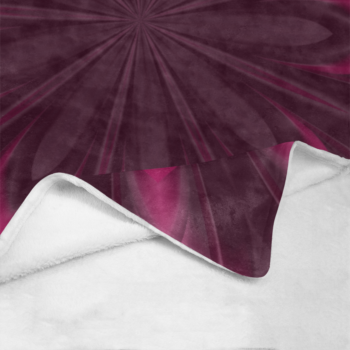 Fuchsia Pink Satin Shadows Fractal 2 Ultra-Soft Micro Fleece Blanket 50"x60"