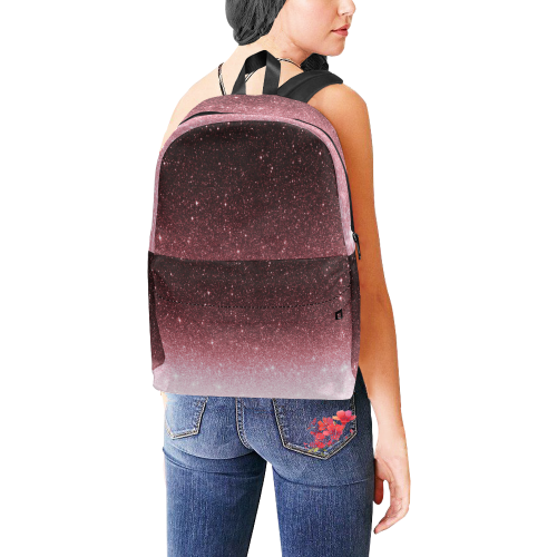 rose gold Glitter gradient Unisex Classic Backpack (Model 1673)