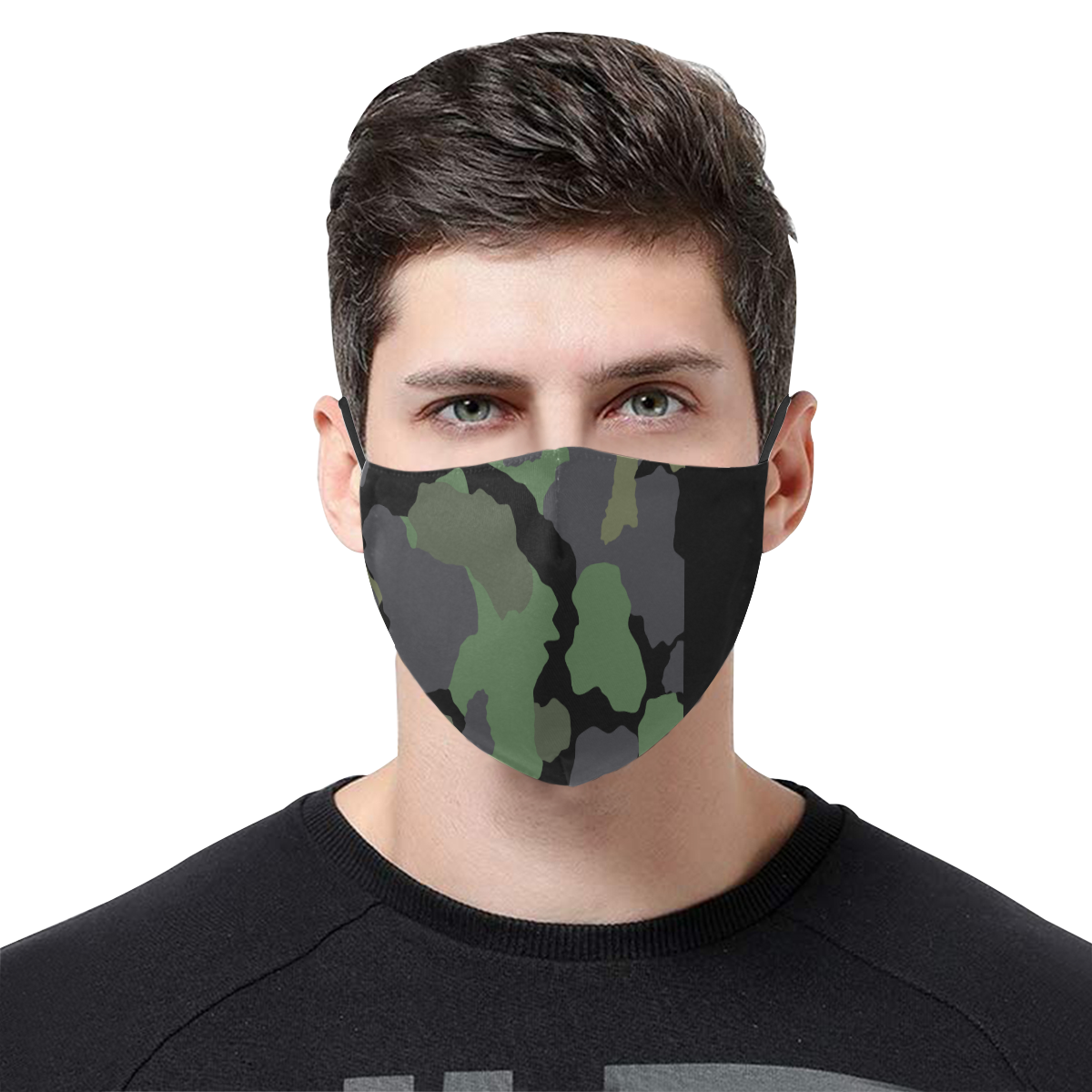 Camo 2 3D Mouth Mask with Drawstring (Pack of 3) (Model M04)