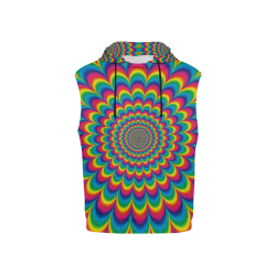 Crazy Psychedelic Flower Power Hippie Mandala All Over Print Sleeveless Hoodie for Kid (Model H15)