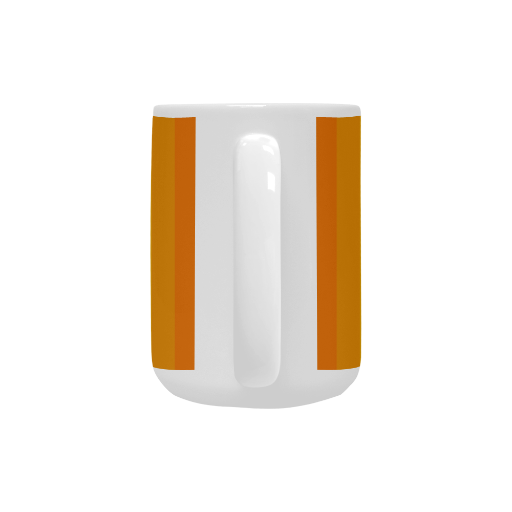 Golden orange multicolored multiple squares Custom Ceramic Mug (15OZ)
