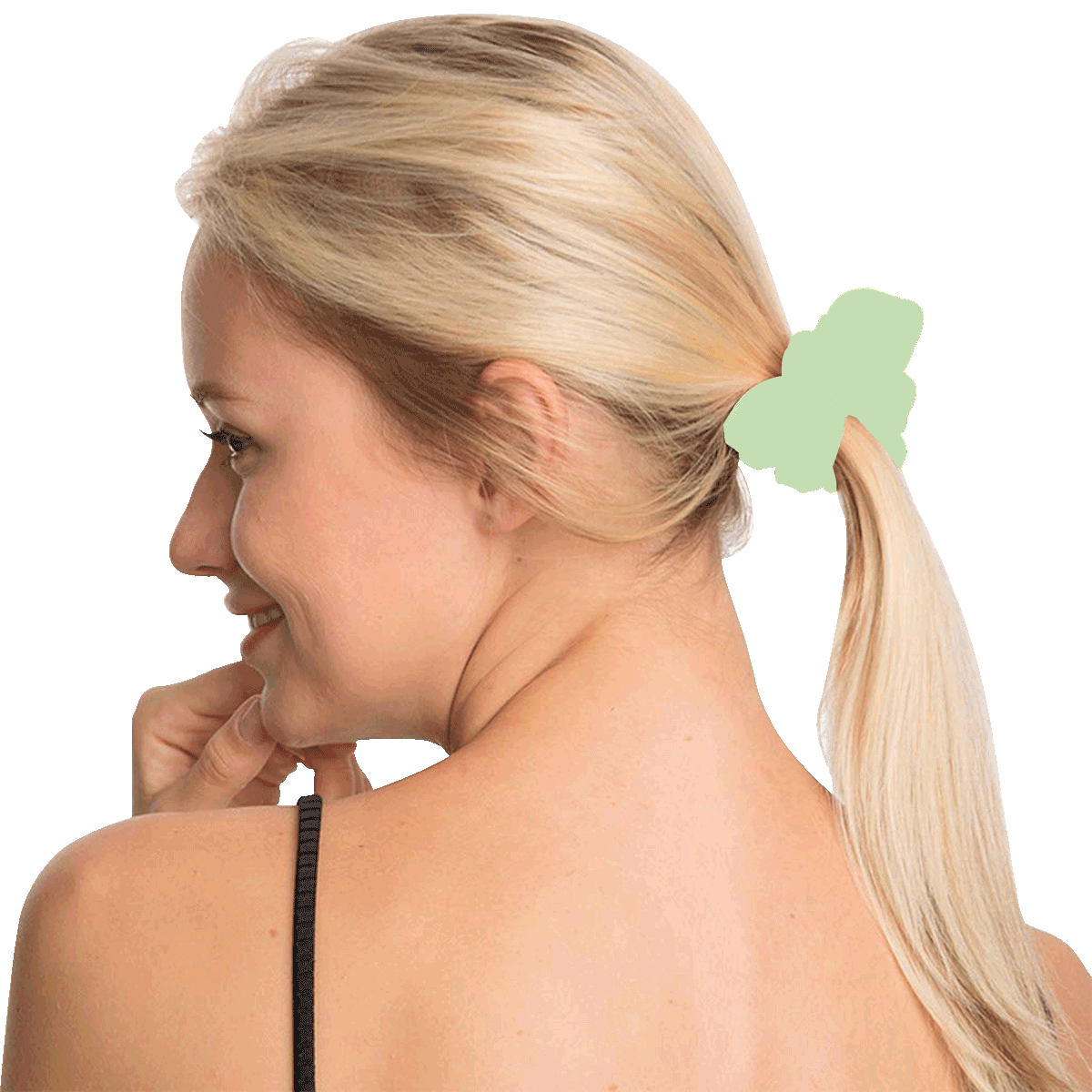 color tea green All Over Print Hair Scrunchie