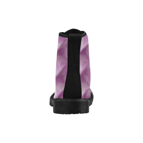 Subtle Light Purple Cubik by Jera Nour Martin Boots for Women (Black) (Model 1203H)