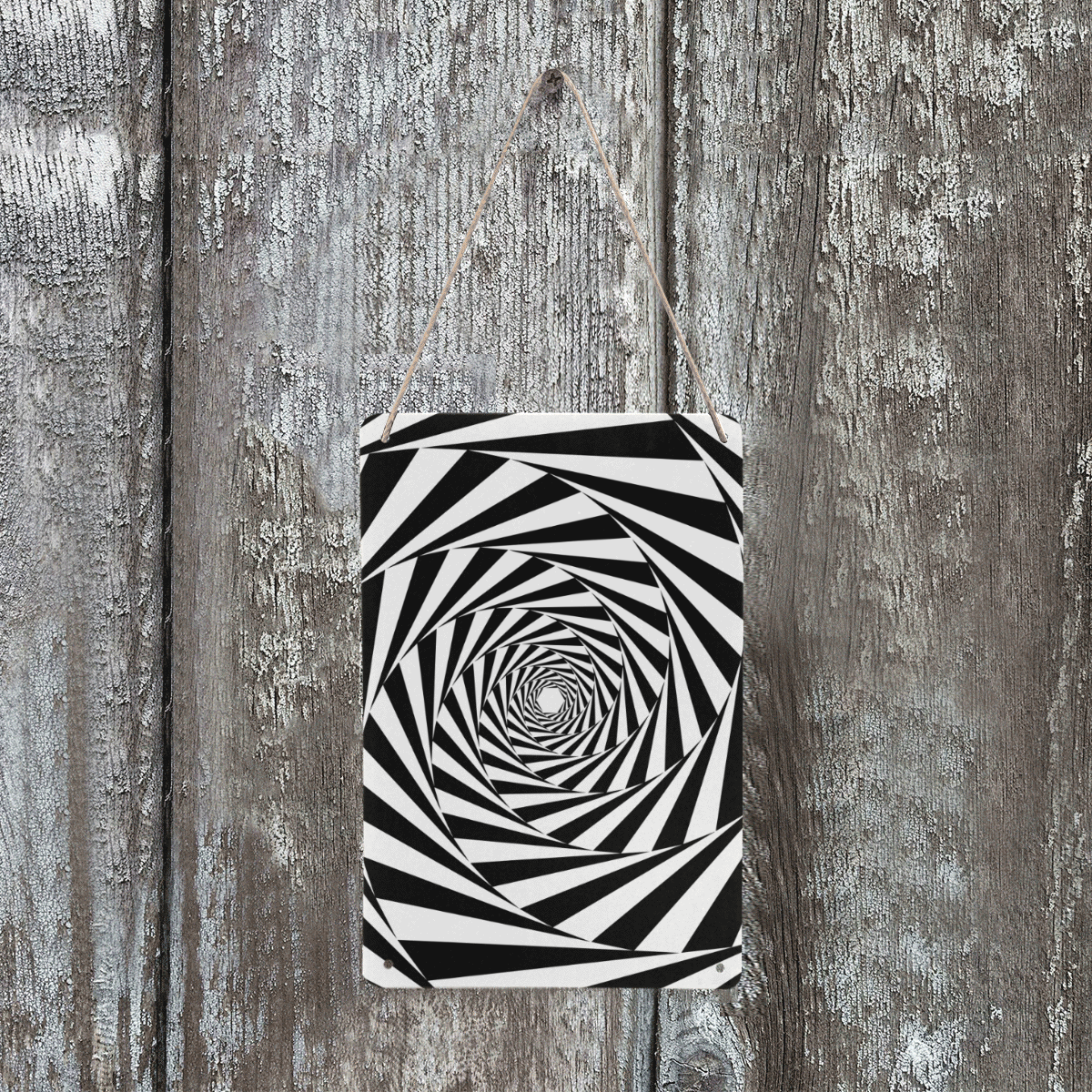 Spiral Metal Sign 8"x12"