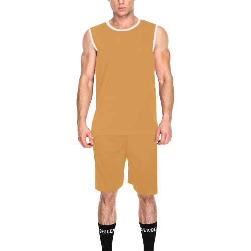 color butterscotch All Over Print Basketball Uniform