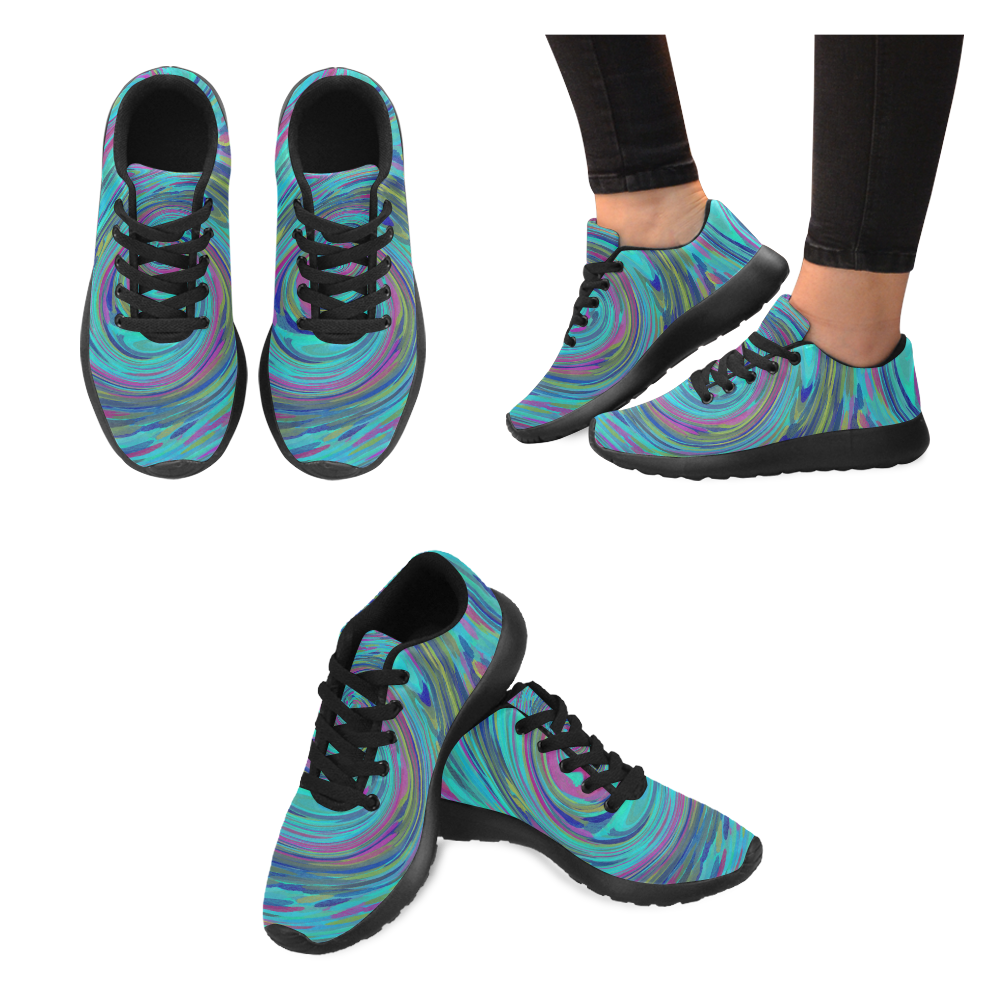 Design shoes -- blue elements chic Men's Running Shoes/Large Size (Model 020)