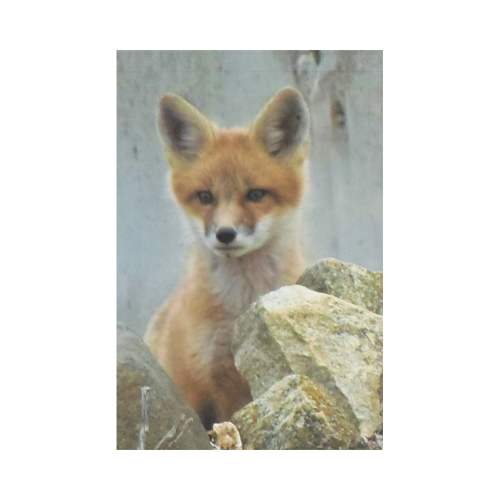 FOX IN THE ROCKS Garden Flag 12‘’x18‘’（Without Flagpole）