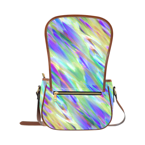 Colorful digital art splashing G401 Saddle Bag/Large (Model 1649)