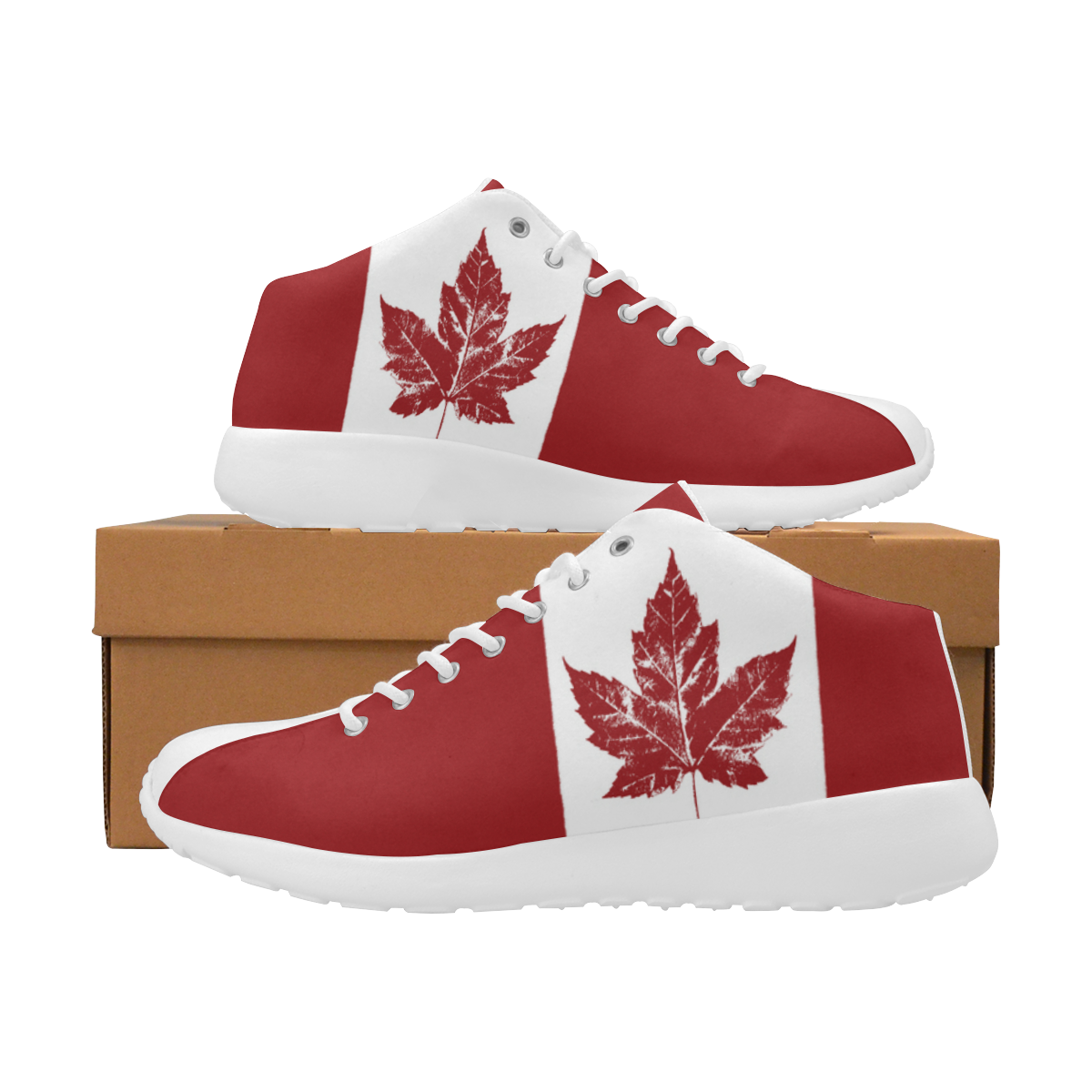 Canada Flag Basketball Shoes Cool Retro Men's Basketball Training Shoes (Model 47502)