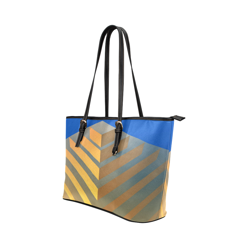 Golden Pyramid Leather Tote Bag/Large (Model 1651)